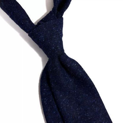 Navy Blue Fleck Wool Tie